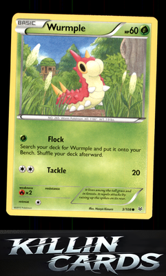 Wurmple 3/108 Pokemon Common XY - Roaring Skies Card NM
