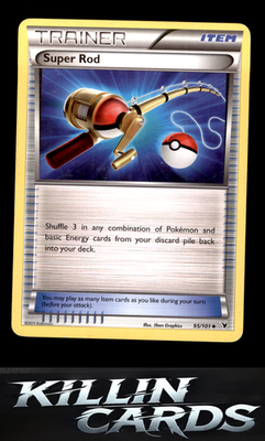 Super Rod 95/101 Pokemon Uncommon Noble Victories Card LP