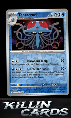 Reverse Holofoil Tentacruel 073/165 Pokemon Uncommon SV: Scarlet & Violet 151 Ca