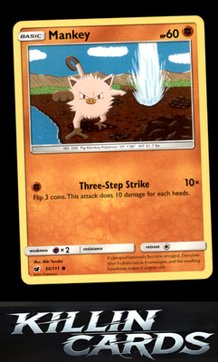 Mankey 50/111 Pokemon Common SM - Crimson Invasion Card LP