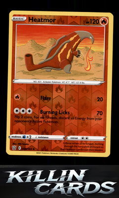 Reverse Holofoil Heatmor 026/163 Pokemon Uncommon SWSH05: Battle Styles Card NM
