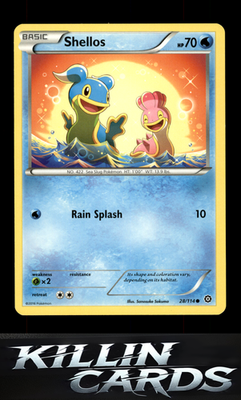 Shellos 28/114 Pokemon Common XY - Steam Siege Card LP