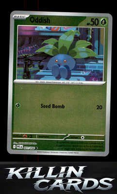 Reverse Holofoil Oddish 001/094 Pokemon Common ME02: Phantasmal Flames Card NM