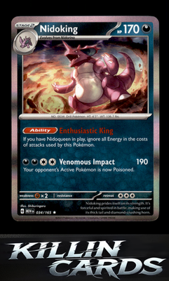 Nidoking - 034/165 034/165 Pokemon Rare SV: Scarlet & Violet 151 Card NM