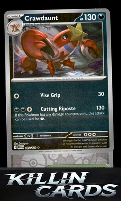 Reverse Holofoil Crawdaunt 085/132 Pokemon Uncommon ME01: Mega Evolution Card NM