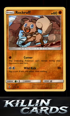 Reverse Holofoil Rockruff 73/145 Pokemon Common SM - Guardians Rising Card NM