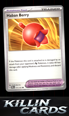 Haban Berry 111/131 Pokemon Common SV: Prismatic Evolutions Card NM