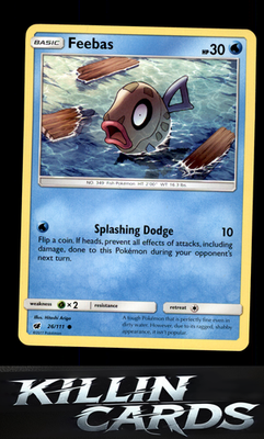 Feebas 26/111 Pokemon Common SM - Crimson Invasion Card NM