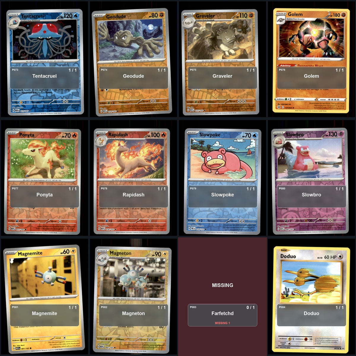 Pokemon TCG Generation 1 Kanto Pokemon Pokedex Set 148 Cards Collection