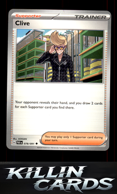 Clive - 078/091 078/091 Pokemon Uncommon SV: Paldean Fates Card NM