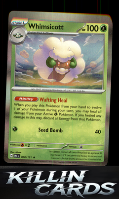 Whimsicott 008/131 Pokemon Rare SV: Prismatic Evolutions Card NM
