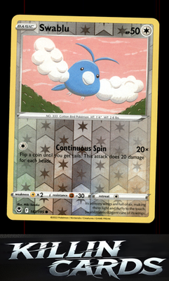 Reverse Holofoil Swablu 142/195 Pokemon Common SWSH12: Silver Tempest Card NM