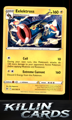 Eelektross 061/196 Pokemon Rare SWSH11: Lost Origin Card NM