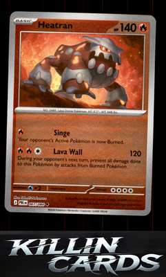 Reverse Holofoil Heatran 007/084 Pokemon Uncommon ME05: Pitch Black Card NM