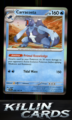 Carracosta 038/142 Pokemon Rare SV07: Stellar Crown Card NM