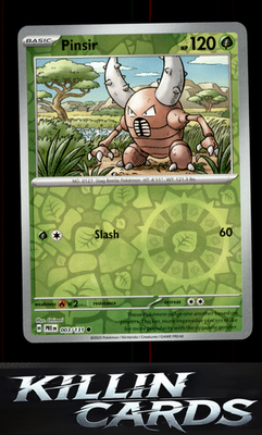 Reverse Holofoil Pinsir 003/131 Pokemon Common SV: Prismatic Evolutions Card NM