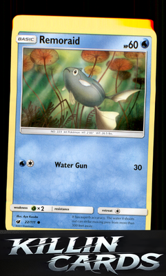 Remoraid 22/111 Pokemon Common SM - Crimson Invasion Card NM