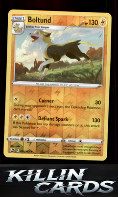 Reverse Holofoil Boltund 053/163 Pokemon Rare SWSH05: Battle Styles Card NM