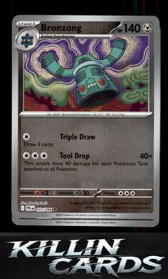 Reverse Holofoil Bronzong 072/094 Pokemon Uncommon ME02: Phantasmal Flames Card