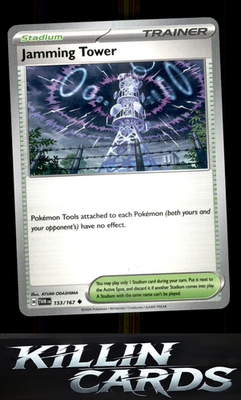 Jamming Tower 153/167 Pokemon Uncommon SV06: Twilight Masquerade Card NM