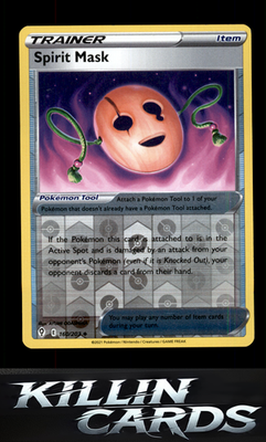 Reverse Holofoil Spirit Mask 160/203 Pokemon Uncommon SWSH07: Evolving Skies Car
