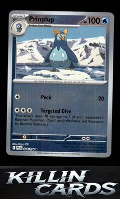 Reverse Holofoil Prinplup 028/094 Pokemon Common ME02: Phantasmal Flames Card NM