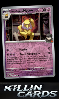 Reverse Holofoil Team Rocket's Hypno 080/182 Pokemon Uncommon SV10: Destined Riv