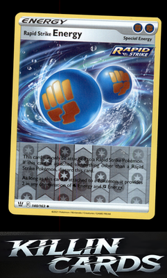 Reverse Holofoil Rapid Strike Energy 140/163 Pokemon Uncommon SWSH05: Battle Sty