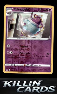 Reverse Holofoil Polteageist 090/202 Pokemon Rare SWSH01: Sword & Shield Base Se