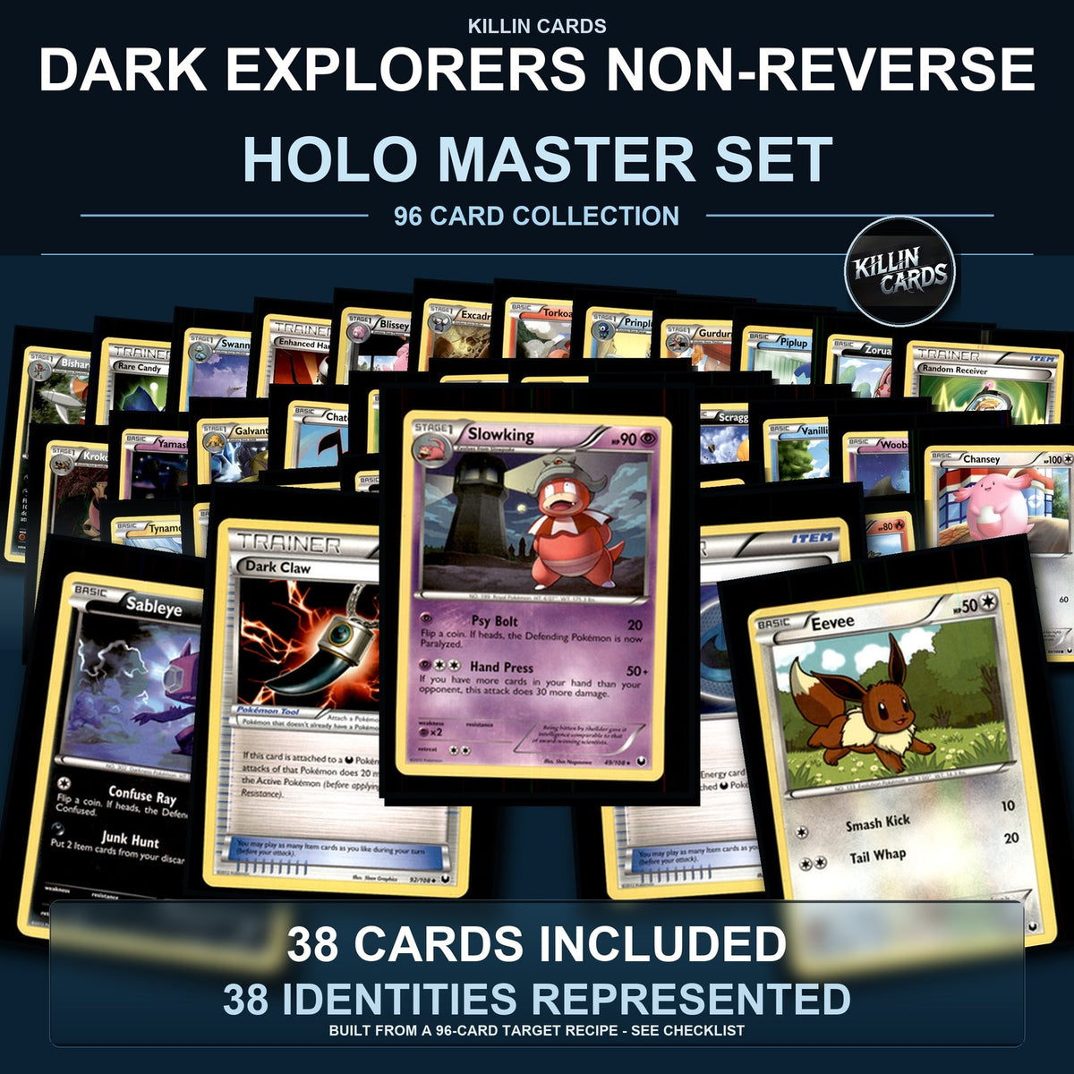 Pokemon TCG Dark Explorers C/UC/R Standard Set 38 Cards