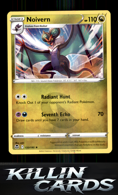 Noivern 133/195 Pokemon Rare SWSH12: Silver Tempest Card NM