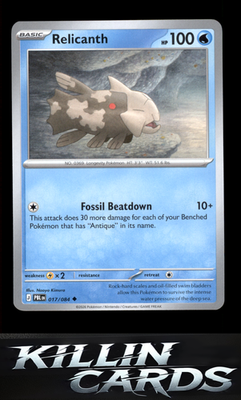 Relicanth 017/084 Pokemon Uncommon ME05: Pitch Black Card NM