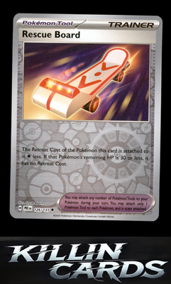 Reverse Holofoil Rescue Board 126/131 Pokemon Uncommon SV: Prismatic Evolutions