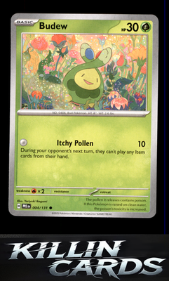 Budew 004/131 Pokemon Common SV: Prismatic Evolutions Card NM