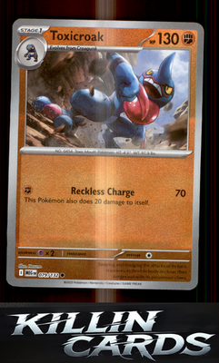 Reverse Holofoil Toxicroak 079/132 Pokemon Common ME01: Mega Evolution Card NM