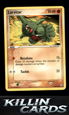 Larvitar 61/115 Pokemon Common Unseen Forces Card LP