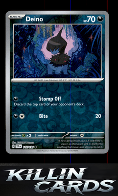 Reverse Holofoil Deino 117/191 Pokemon Common SV08: Surging Sparks Card NM