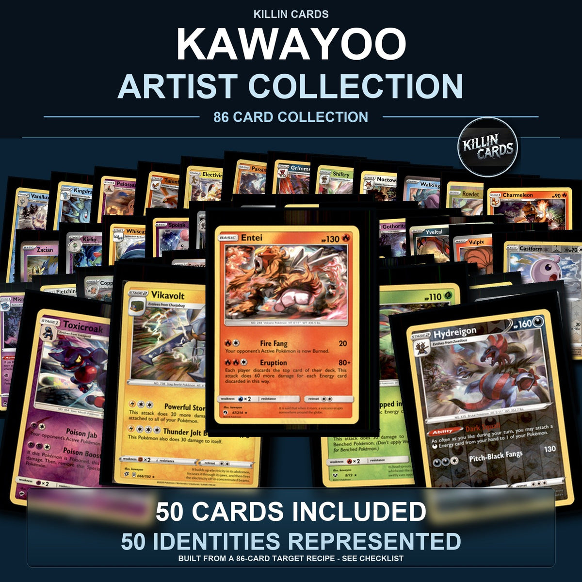 Pokemon TCG kawayoo Artist Collection 50 Cards Lot