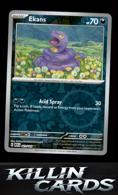 Reverse Holofoil Ekans 023/165 Pokemon Common SV: Scarlet & Violet 151 Card NM