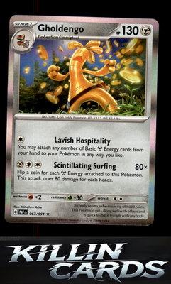 Gholdengo 067/091 Pokemon Rare SV: Paldean Fates Card NM