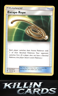 Escape Rope 114/147 Pokemon Uncommon SM - Burning Shadows Card NM