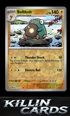 Reverse Holofoil Bellibolt 074/167 Pokemon Uncommon SV06: Twilight Masquerade Ca