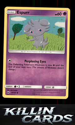 Espurr 59/147 Pokemon Common SM - Burning Shadows Card NM