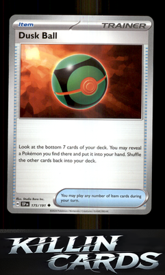 Dusk Ball 175/191 Pokemon Uncommon SV08: Surging Sparks Card NM