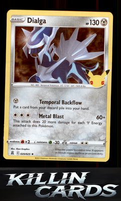 Dialga 020/025 Pokemon Holo Rare Celebrations Card NM