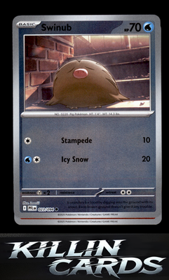 Reverse Holofoil Swinub 023/094 Pokemon Common ME02: Phantasmal Flames Card NM
