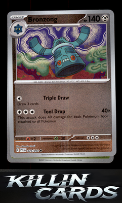 Reverse Holofoil Bronzong 072/094 Pokemon Uncommon ME02: Phantasmal Flames Card