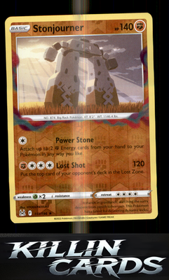 Reverse Holofoil Stonjourner 111/196 Pokemon Rare SWSH11: Lost Origin Card NM