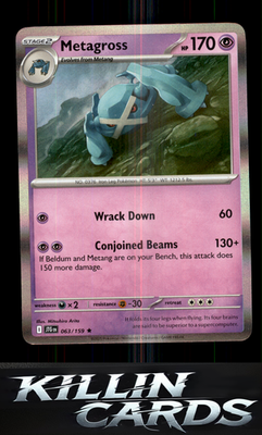 Metagross 063/159 Pokemon Rare SV09: Journey Together Card NM
