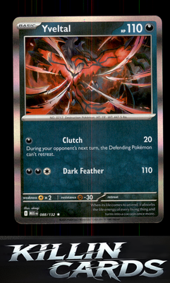 Yveltal 088/132 Pokemon Rare ME01: Mega Evolution Card NM